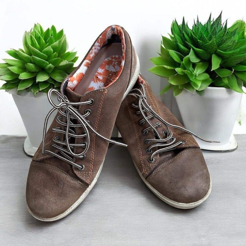 TIMBERLAND Brown Leather Men's Shoes men’s size 9.5 adventure sneaker